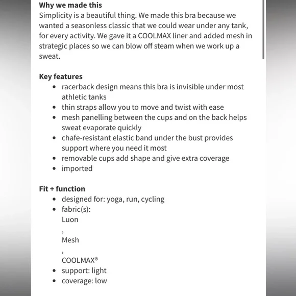 LULULEMON Blue & White Stripe Flow Y Bra size 4 - Picture 5 of 11